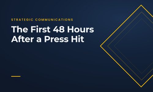 The First 48 Hours After a Press Hit, article title card